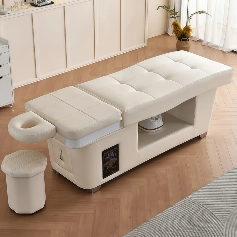 Professional Spa Shampoo Bed with Water Recycling and Steam Function