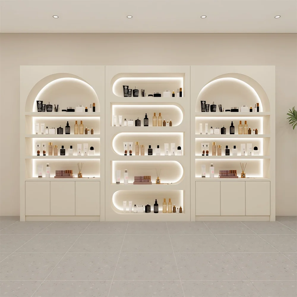 Multi-Functional Glossy Display Cabinet for Cosmetics