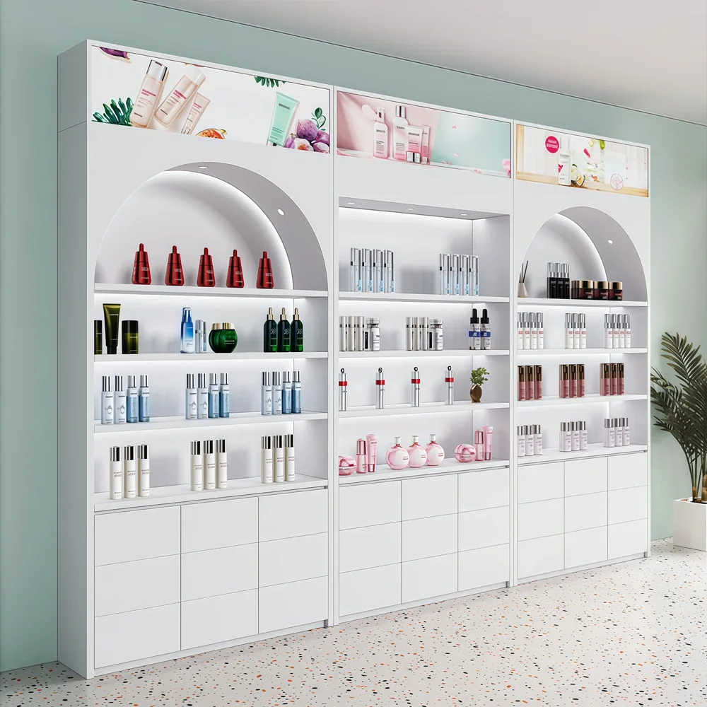Barbershop Cosmetic Display Cabinet for Skincare