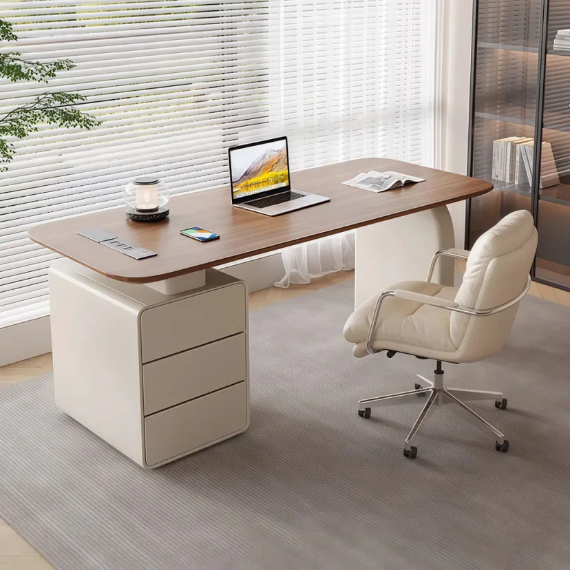 Retro Corner Desk Modern Light Luxury Desk - Maoters
