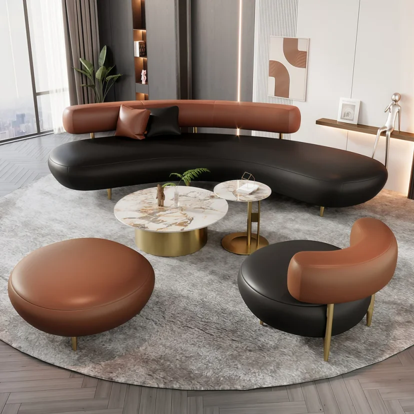 Light Luxury Curved Sofa - Maoters