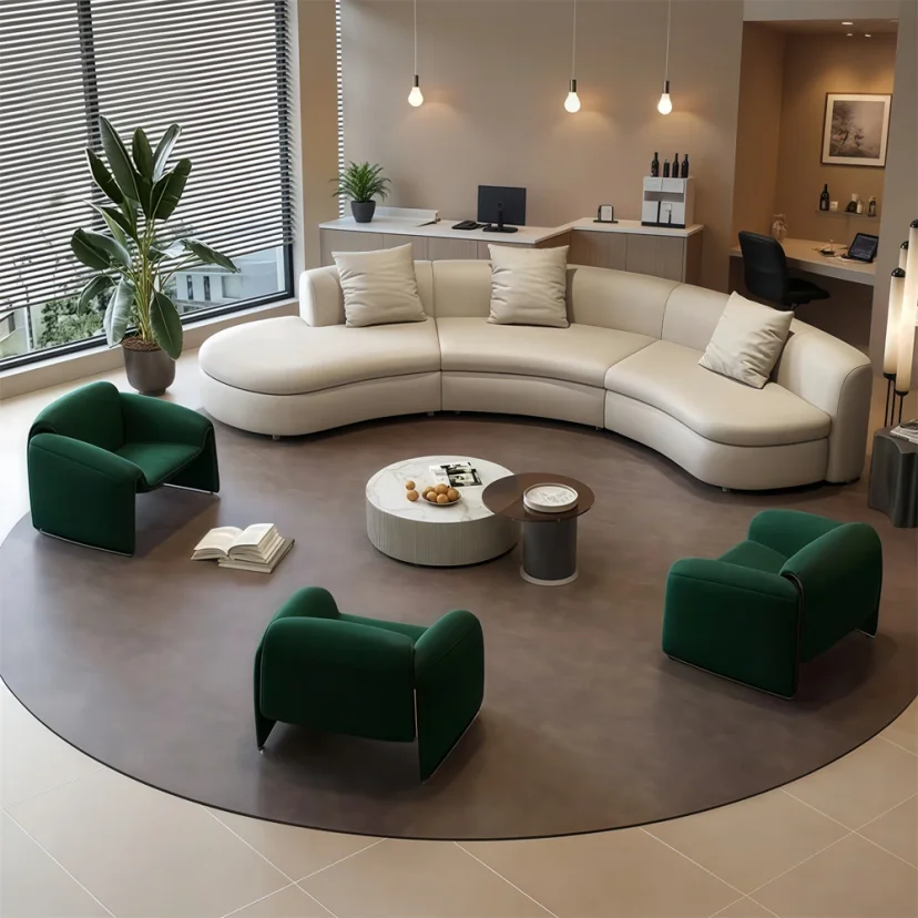 Modern Luxury Curved Reception Sofa - Maoters