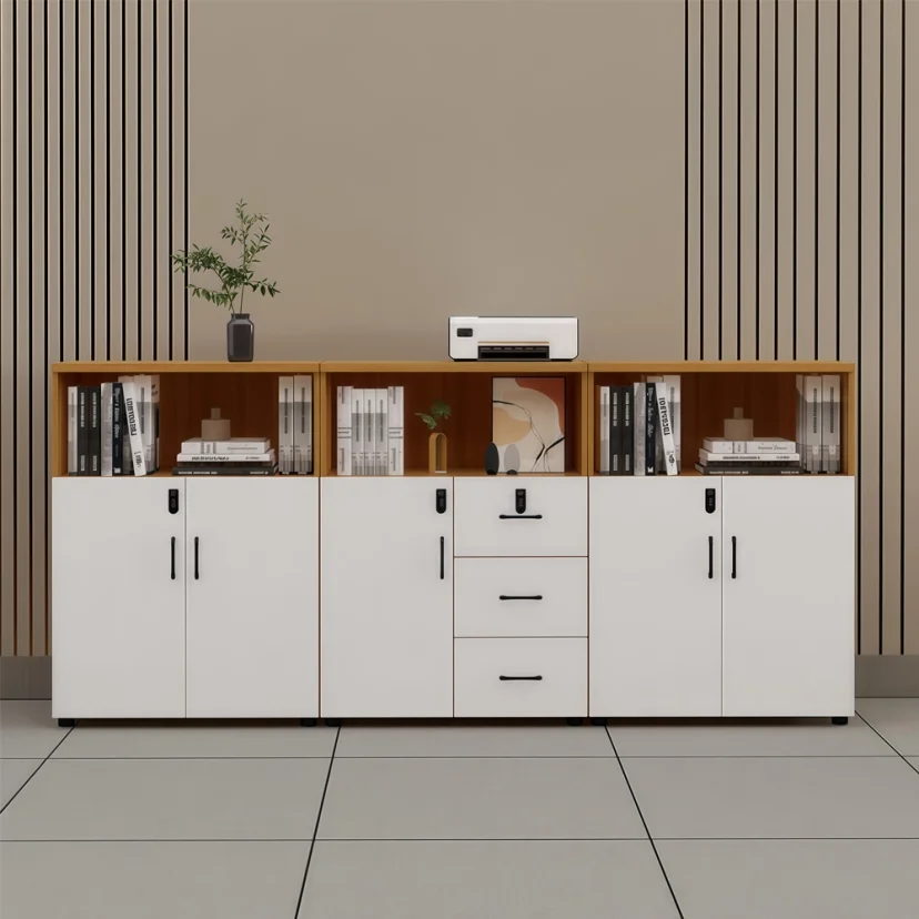 Lockable File Cabinet with Open Shelf - Maoters