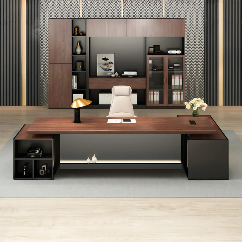 Solid Wood Side Storage Desk - Maoters