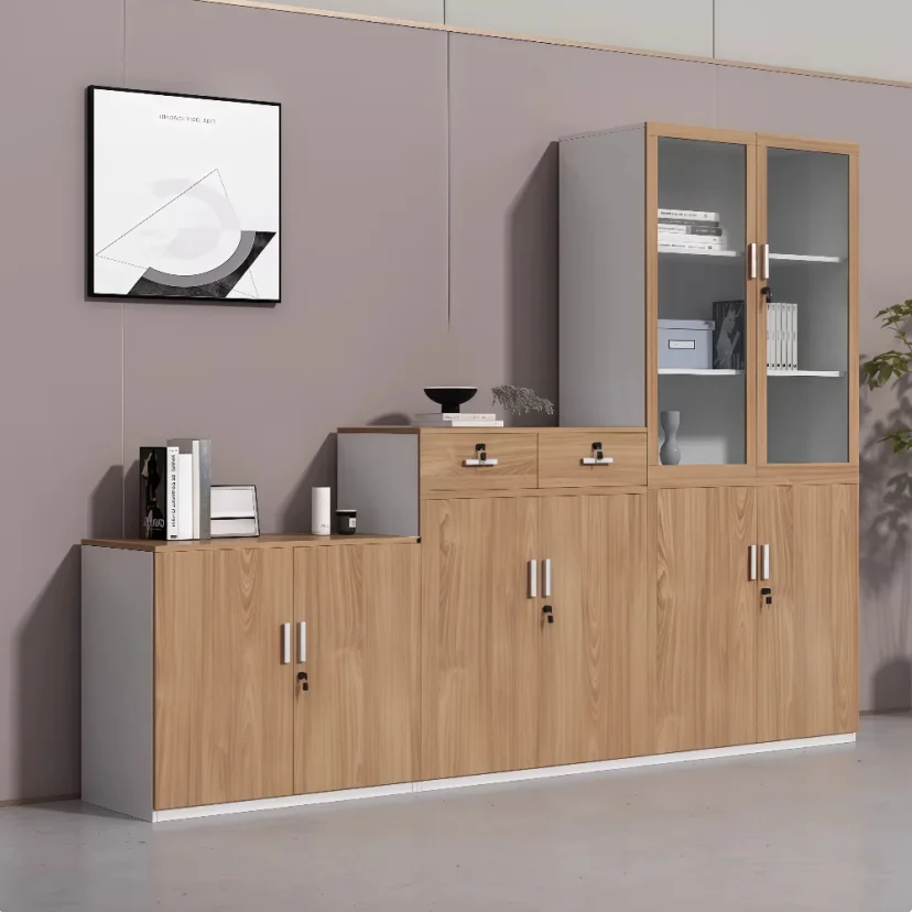 Modern Tiered Lockable Storage Cabinet - Maoters
