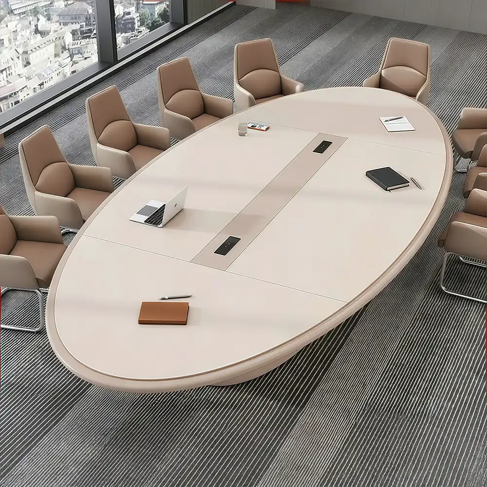 Large Oval Long Conference Table