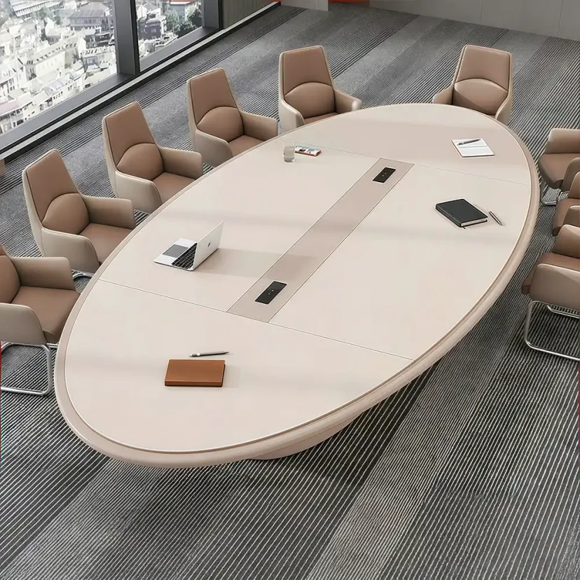 Large Oval Long Conference Table