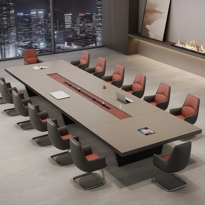 High-End Light Luxury Large Office Conference Table