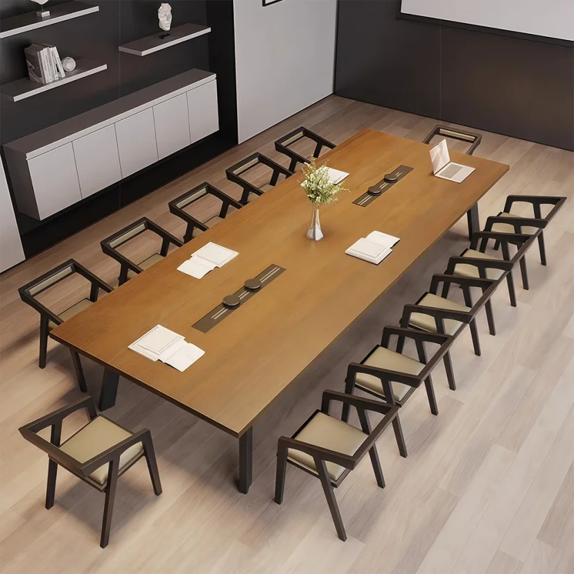 Industrial Style Wood Conference Table - Maoters