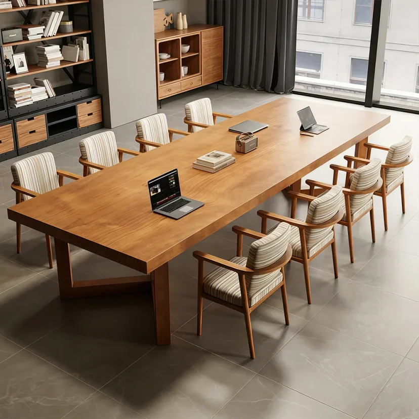 Simple Solid Wood Conference Table - Maoters