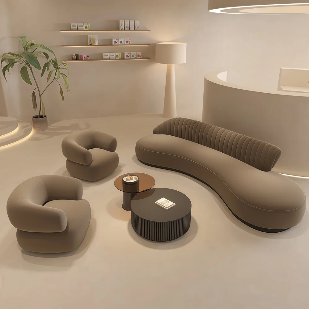 Stylish and Casual Curved Sofa