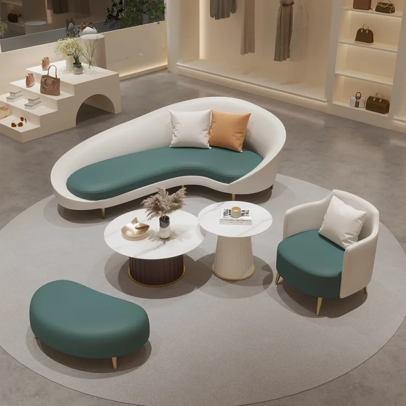 Curved Two-Tone Lounge Sofa