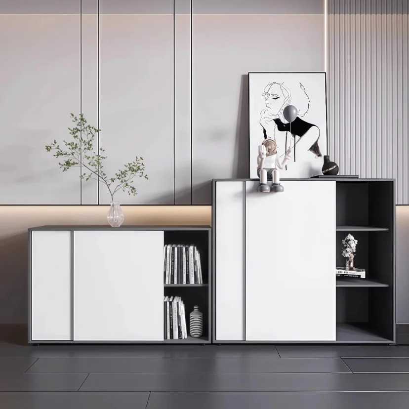 White Wooden Filing Cabinet With Lock - Maoters