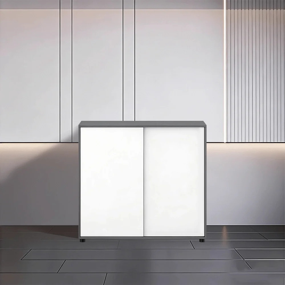 White Wooden Filing Cabinet With Lock - Maoters