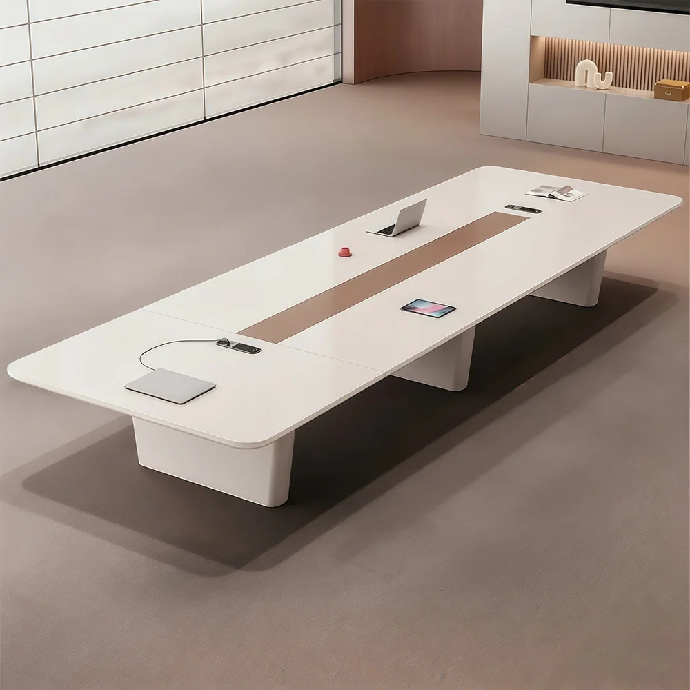 Modern Boardroom White Conference Table - Maoters