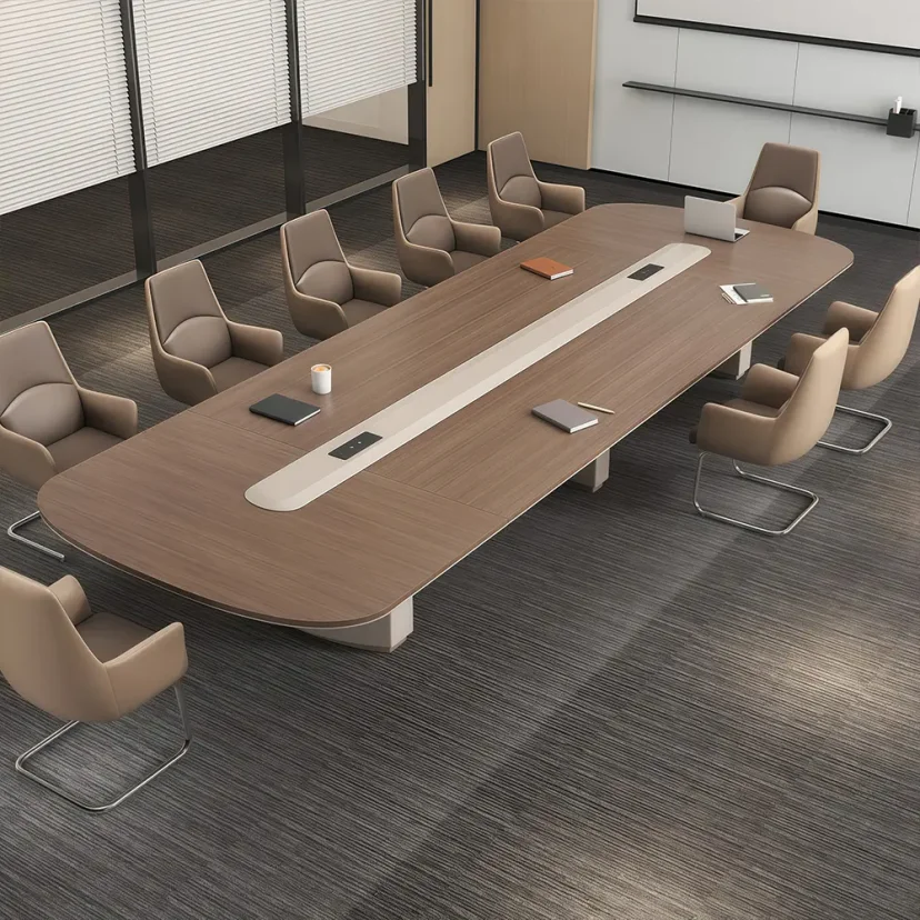 Sleek Long Conference Table for Modern Conference Rooms