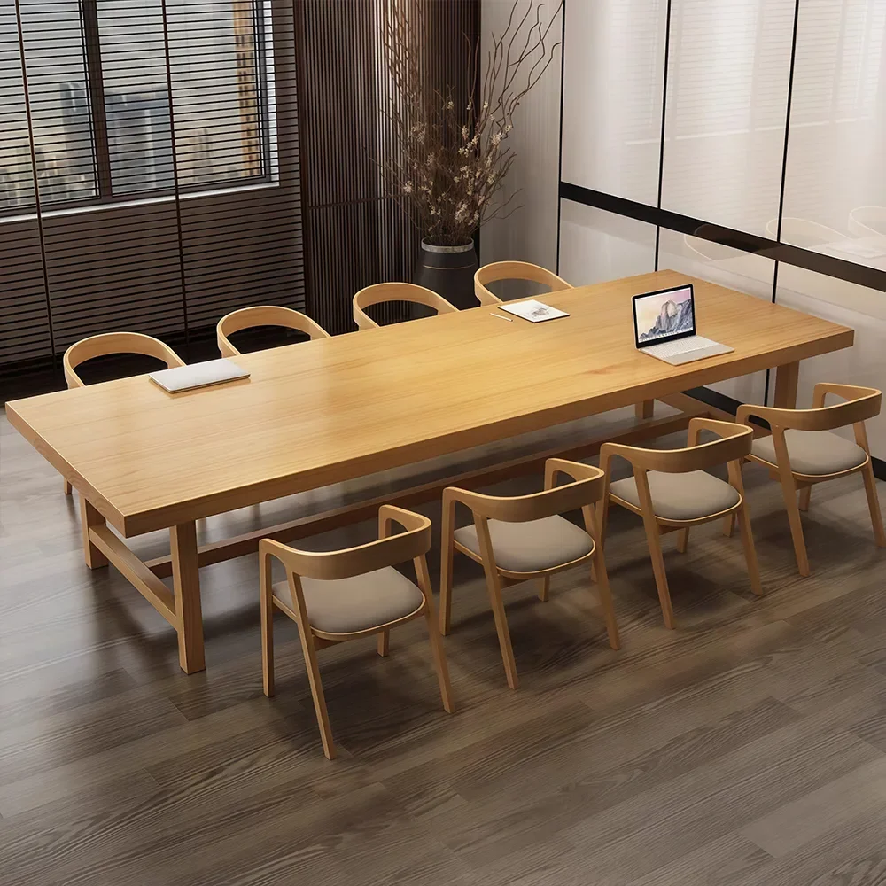 Modern Office Natural Wood Conference Table - Maoters