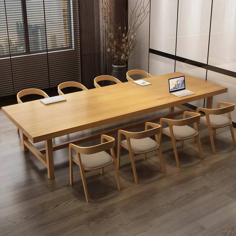 Modern Office Natural Wood Conference Table - Maoters