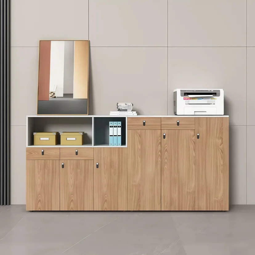 Combination Lock Wooden File Cabinet