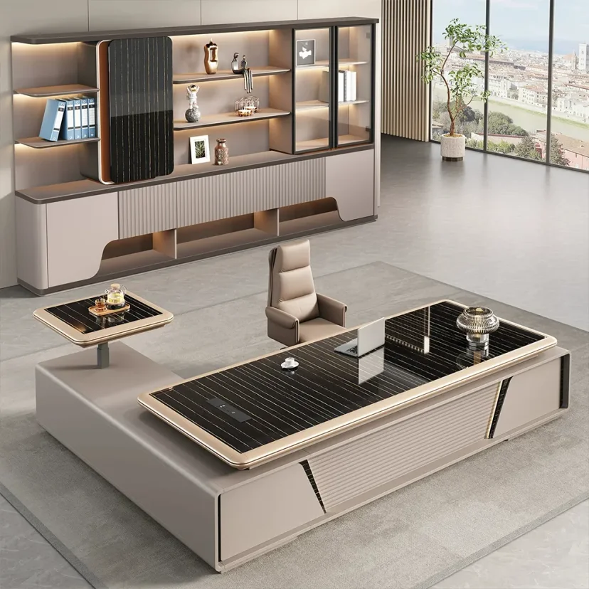 Modern Simple Electric Desk – Smart Sit Stand Up Desk for Office