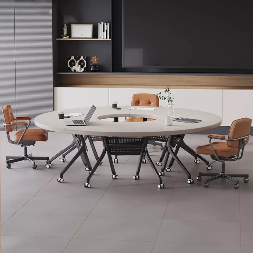 Modern Mobile Circle Modular Conference Table - Maoters