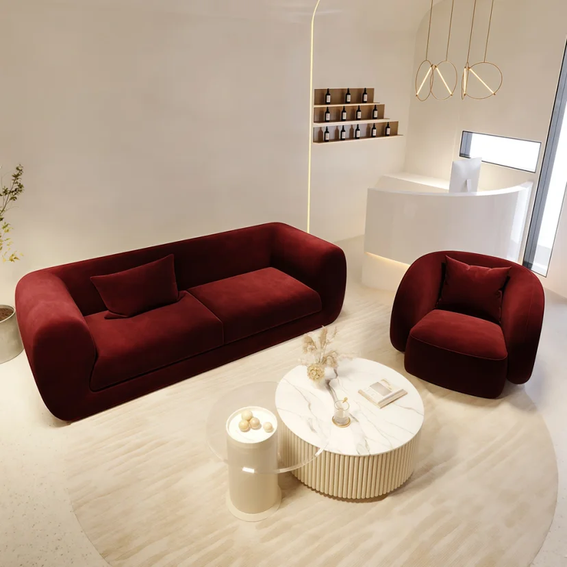 Modern Style Red Vertical Sofa