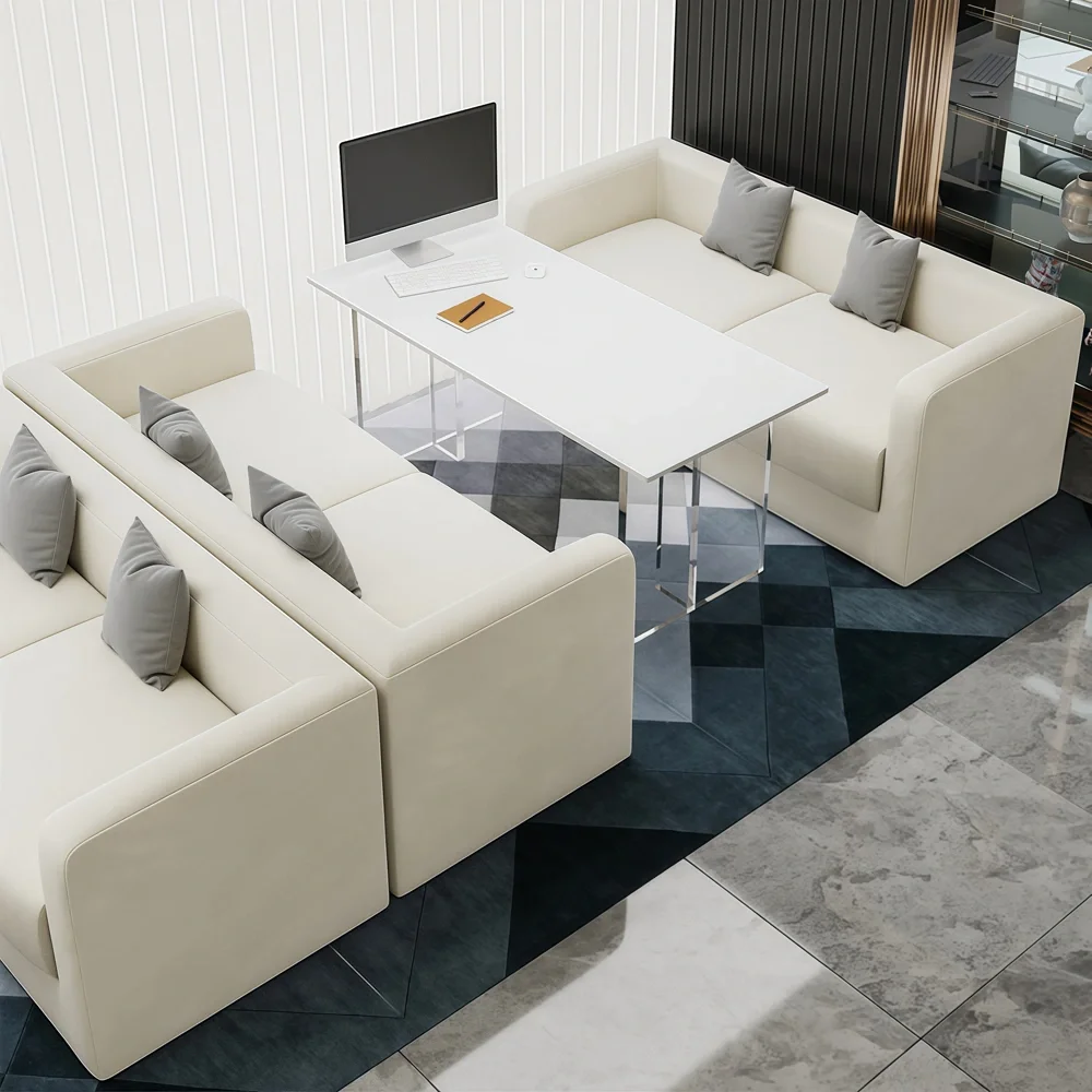 Simple Cream Style Sofa for Photo Studio Reception Area