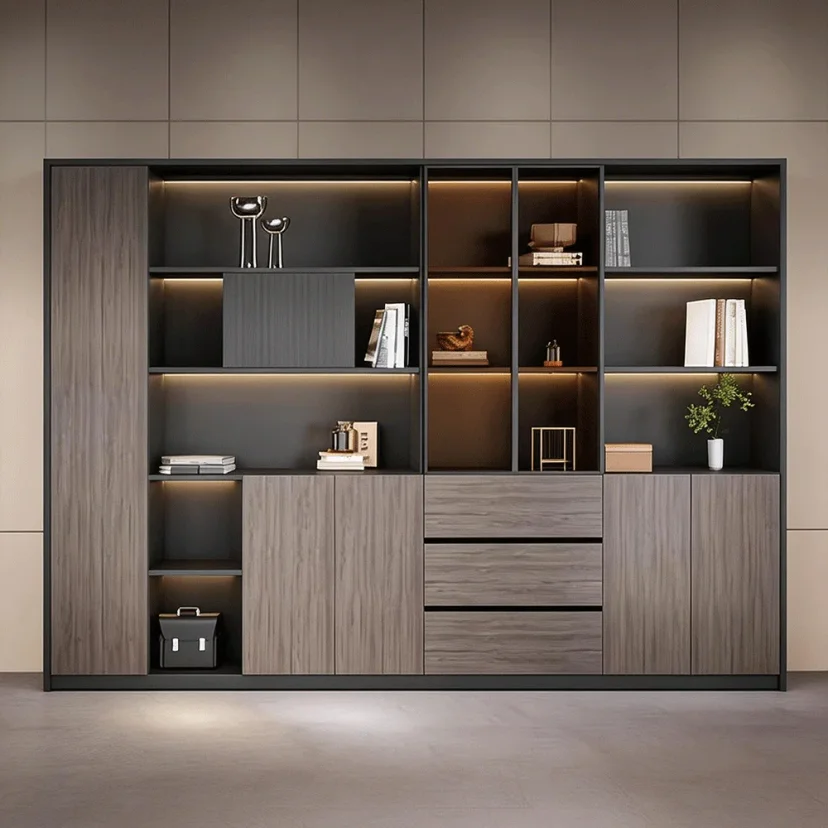 Modern Classic Wood Office Cabinet – Floor Standing