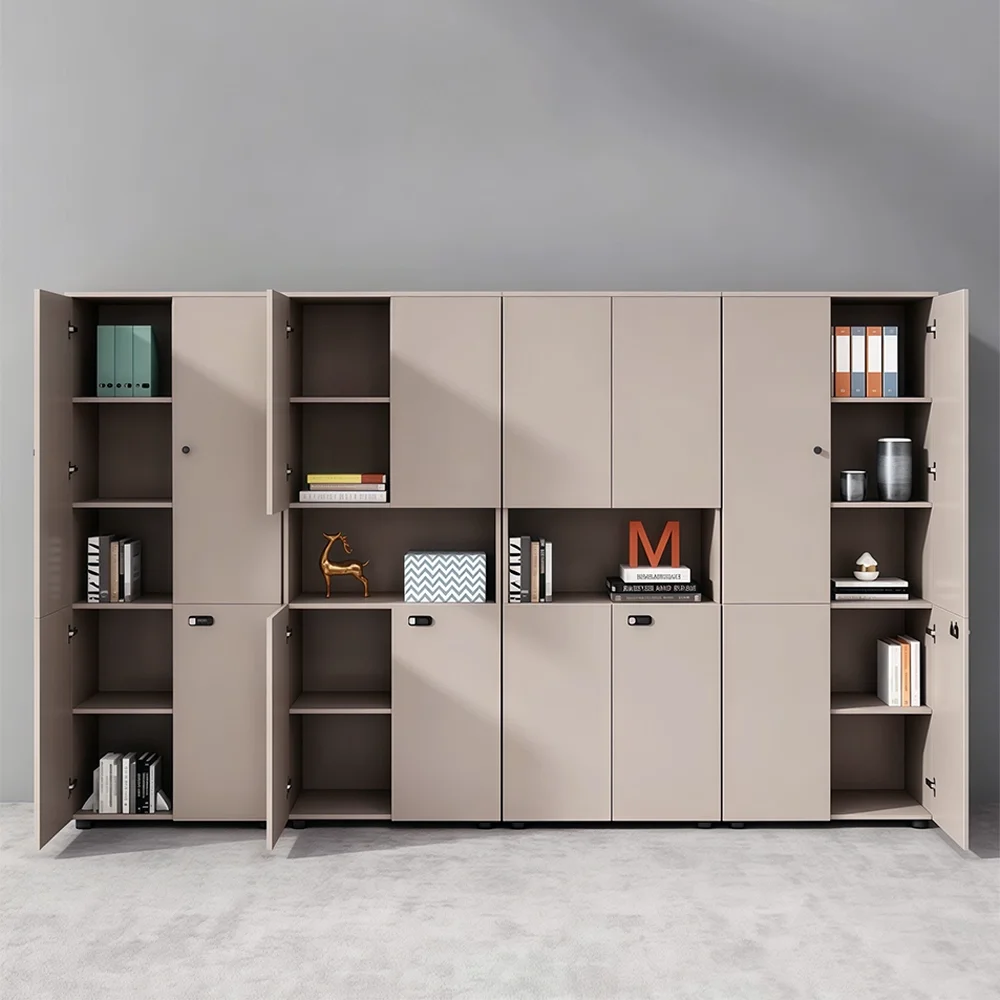 Wooden Lockable Office Storage Cabinet