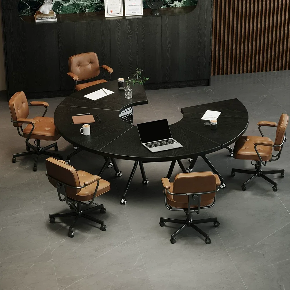 Modern Modular Round Mobile Meeting Table - Maoters