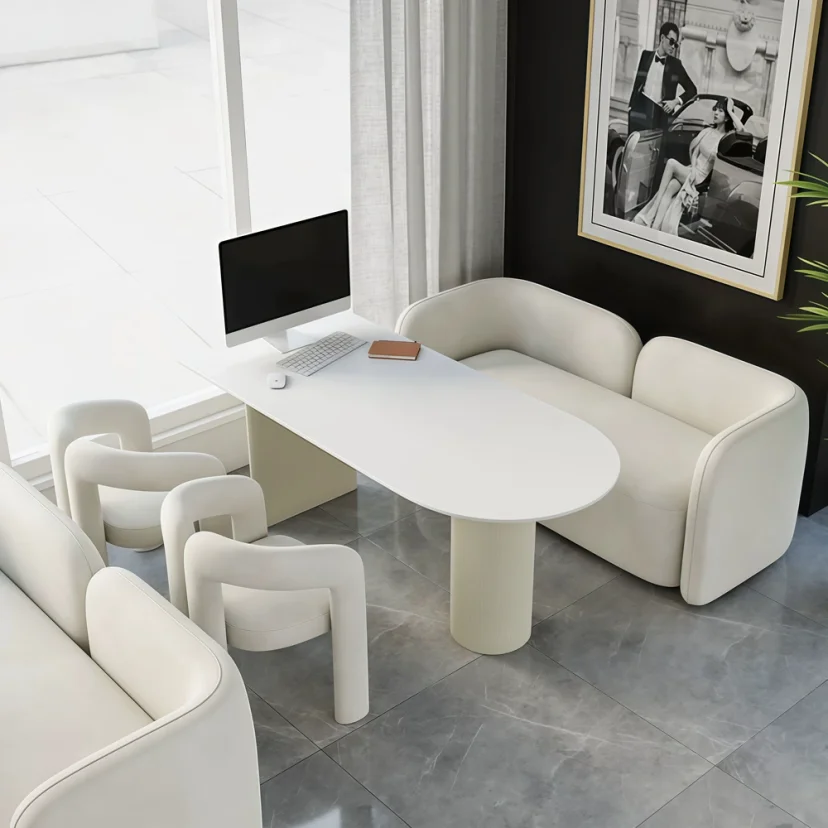 Minimalist Style Cream-Colored Sofa