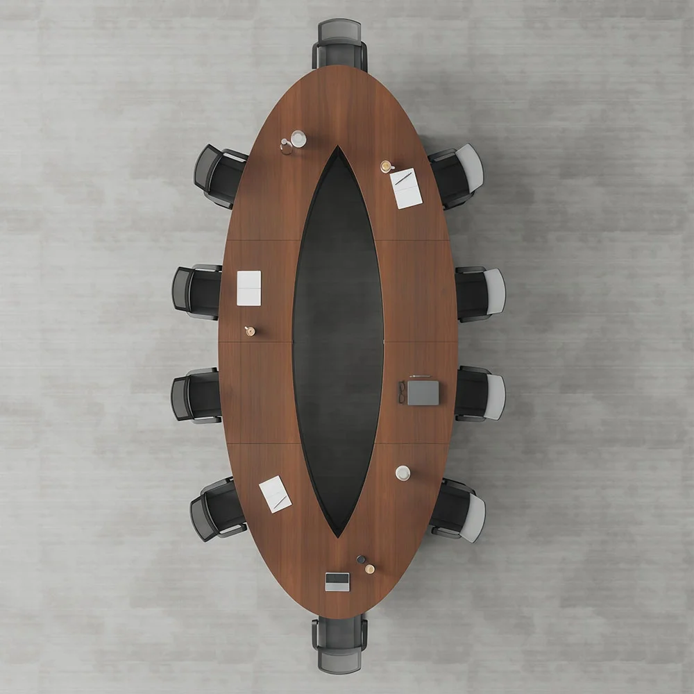 Boardroom Oval Wood Conference Table - Maoters