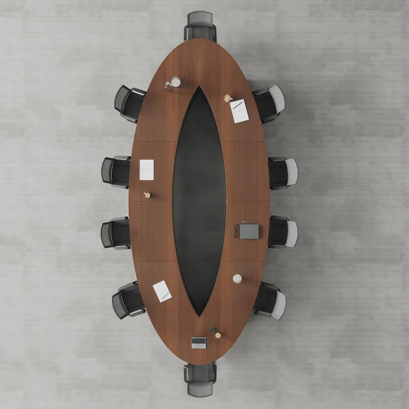Boardroom Oval Wood Conference Table - Maoters