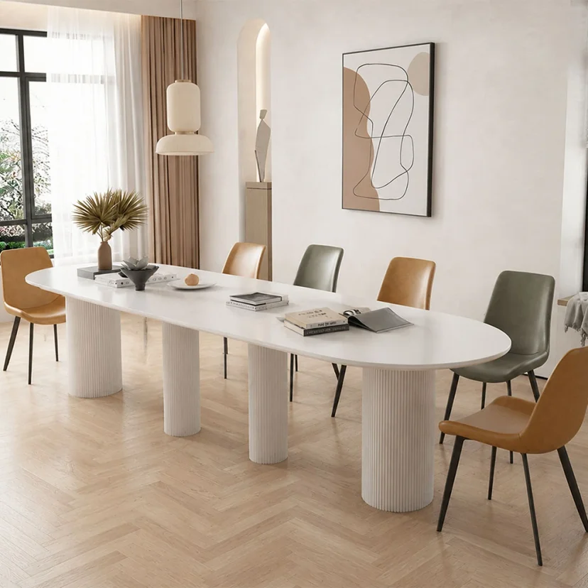 Modern Oval Pedestal Conference Table - Maoters