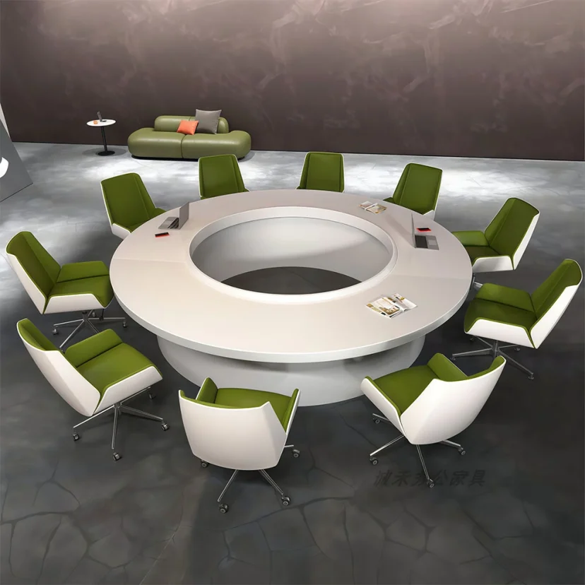 Modern Boardroom Round Conference Table - Maoters