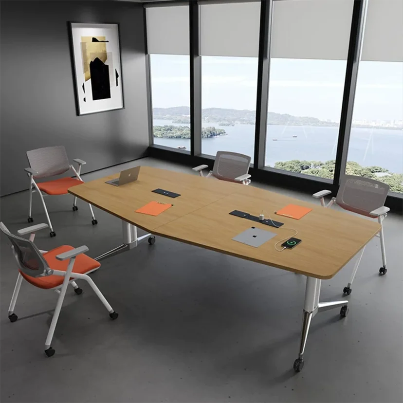 Modern Mobile Wood Conference Table - Maoters
