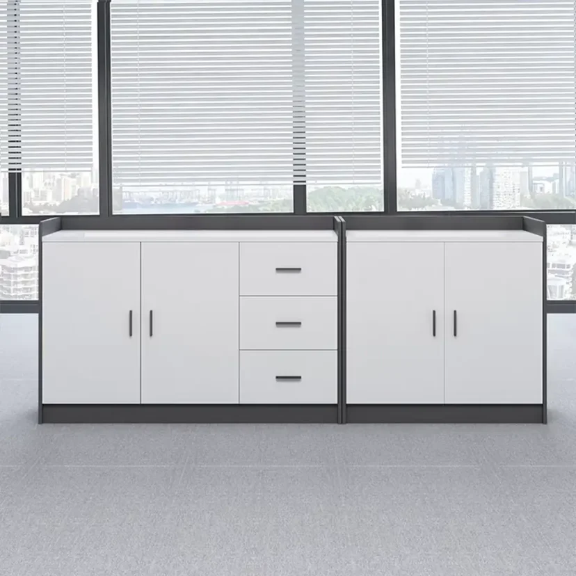 Modern Wooden Credenza – Room Divider & File Storage