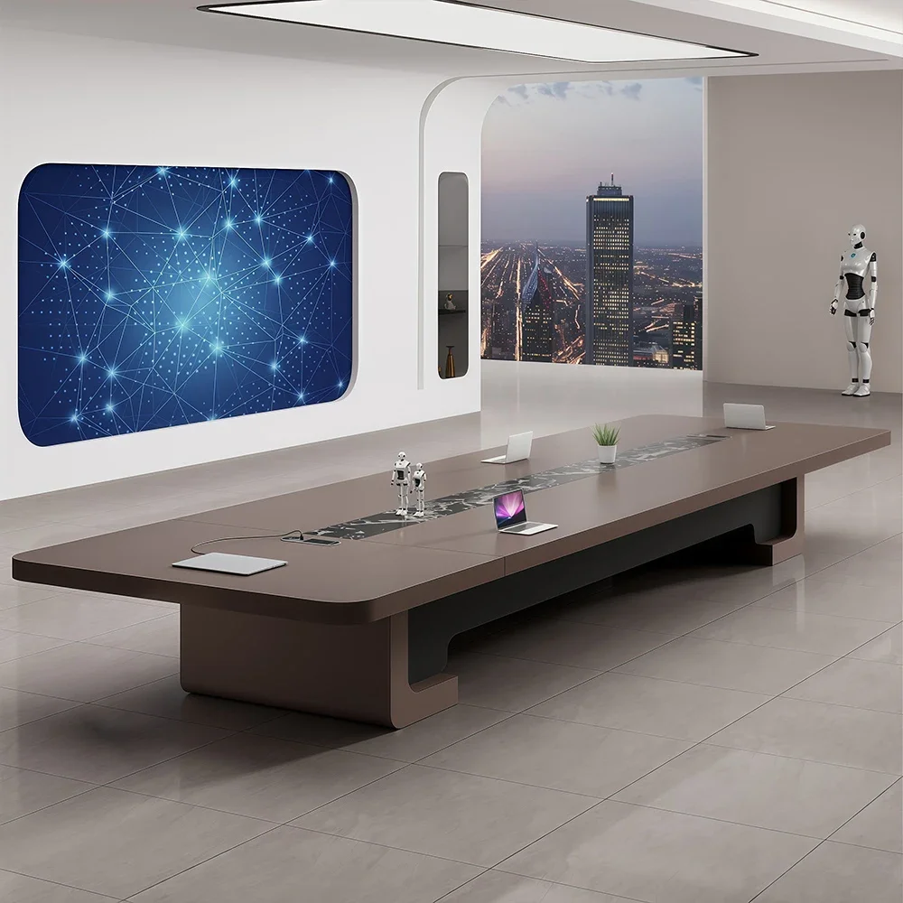 Luxury Piano Gloss Finish Conference Table – Large Modern Rectangle Boardroom Table