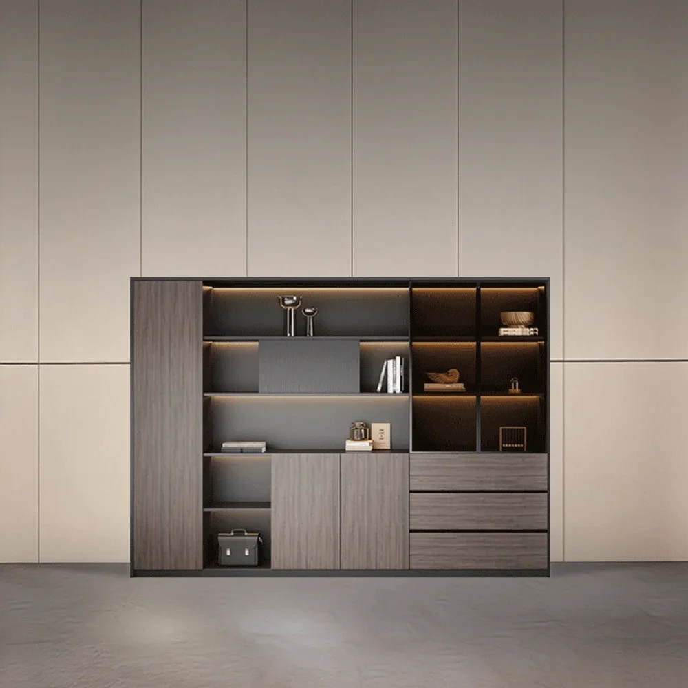 Modern Classic Wood Office Cabinet – Floor Standing