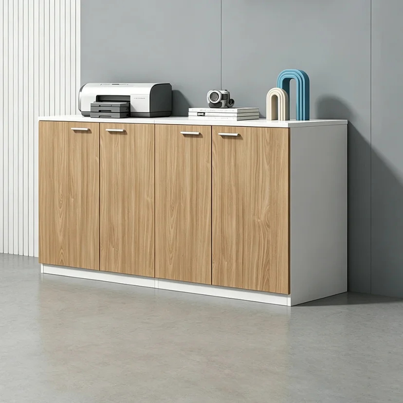 Low Wooden Office Cabinet for Documents