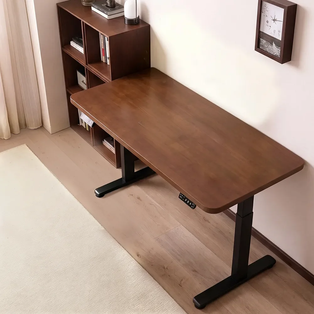 Premium Solid Wood Electric Standing Workstation