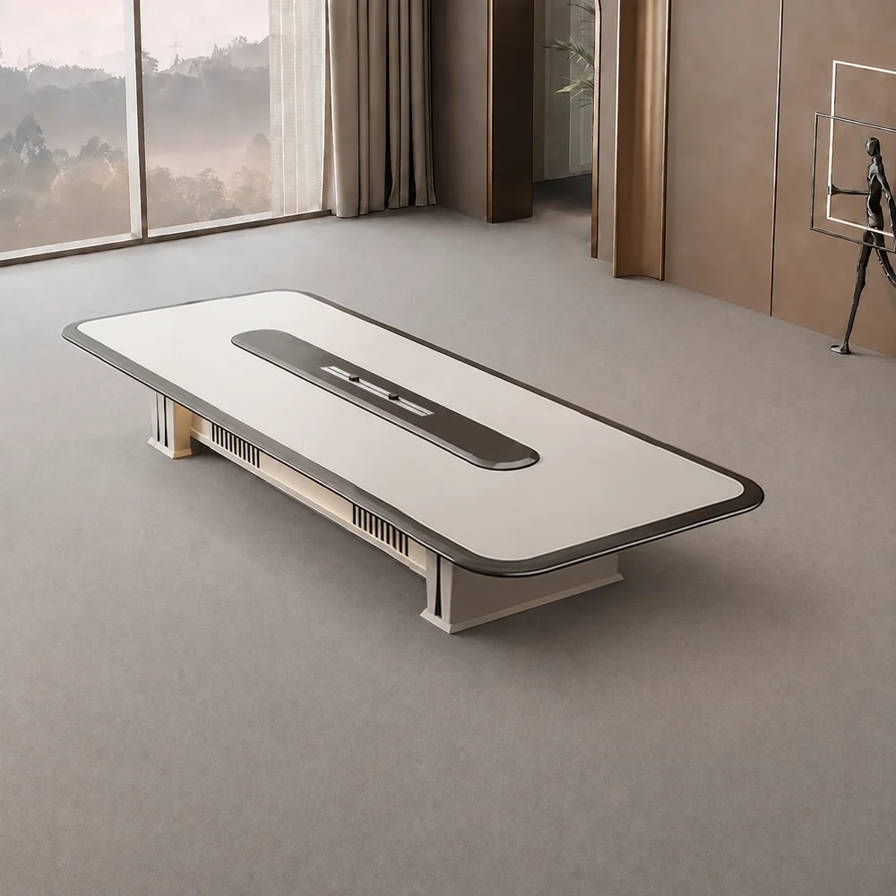 Light Luxury Spray Paint Conference Table – Sleek Modern Design