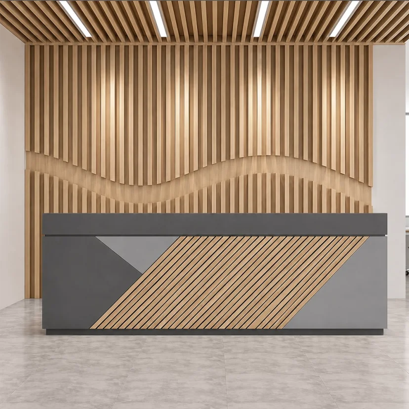 Modern Reception Desk With Cashier Counter