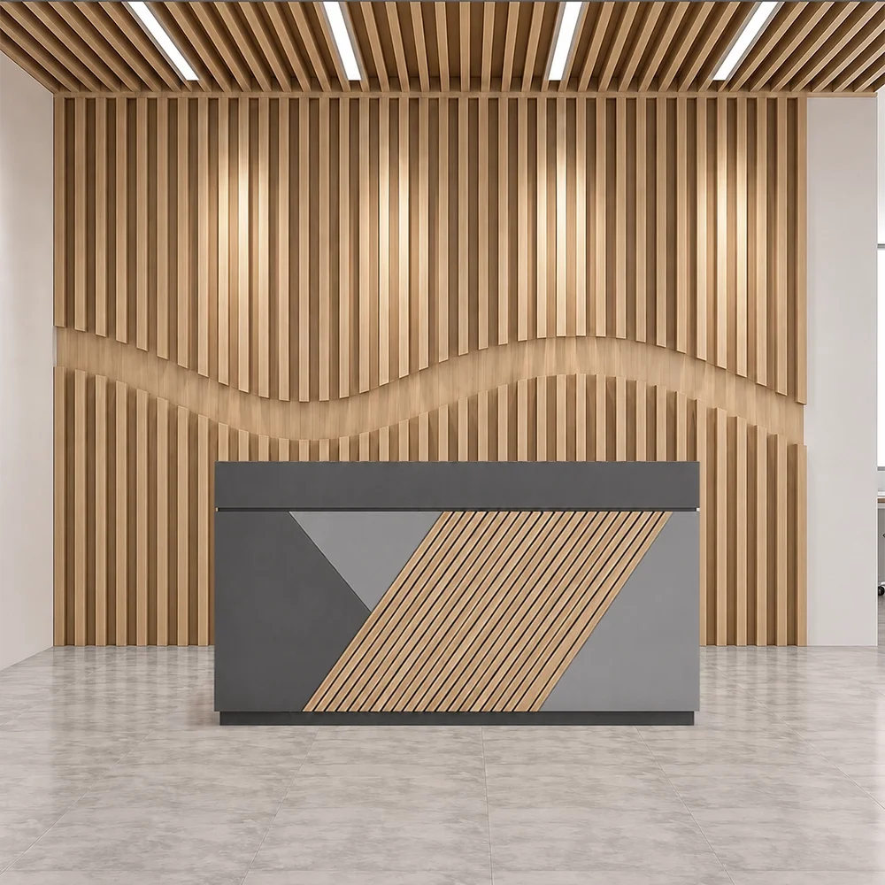 Modern Reception Desk With Cashier Counter