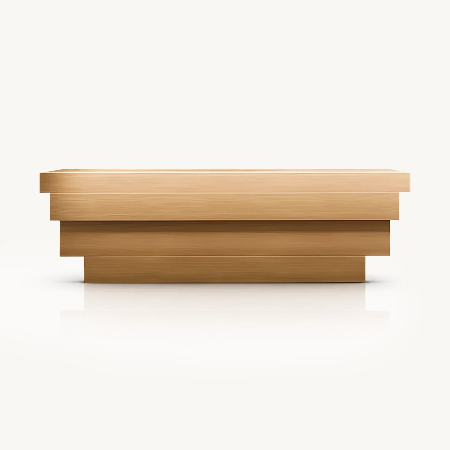 Layered Wood Office Reception Desk - Maoters