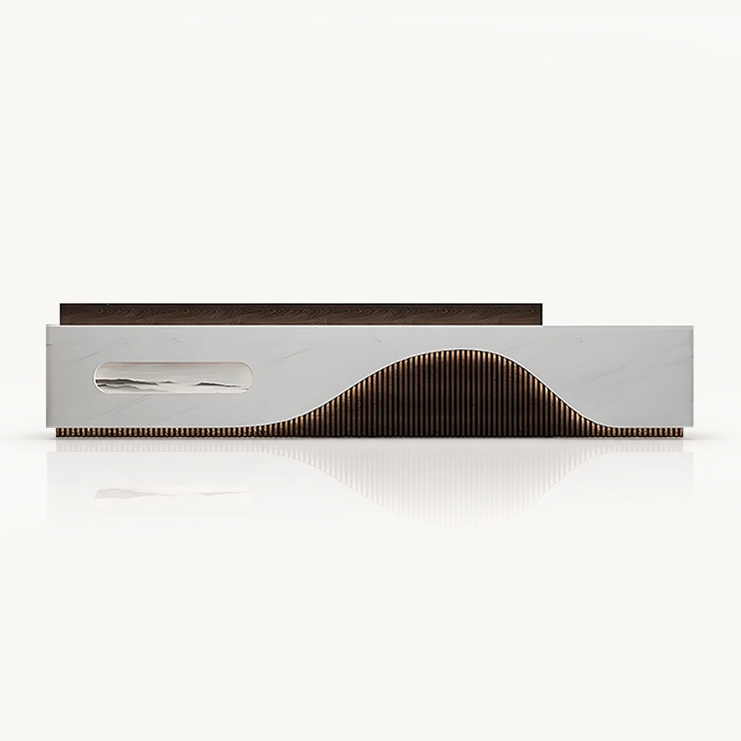 Curved Wave Office Reception Desk - Maoters