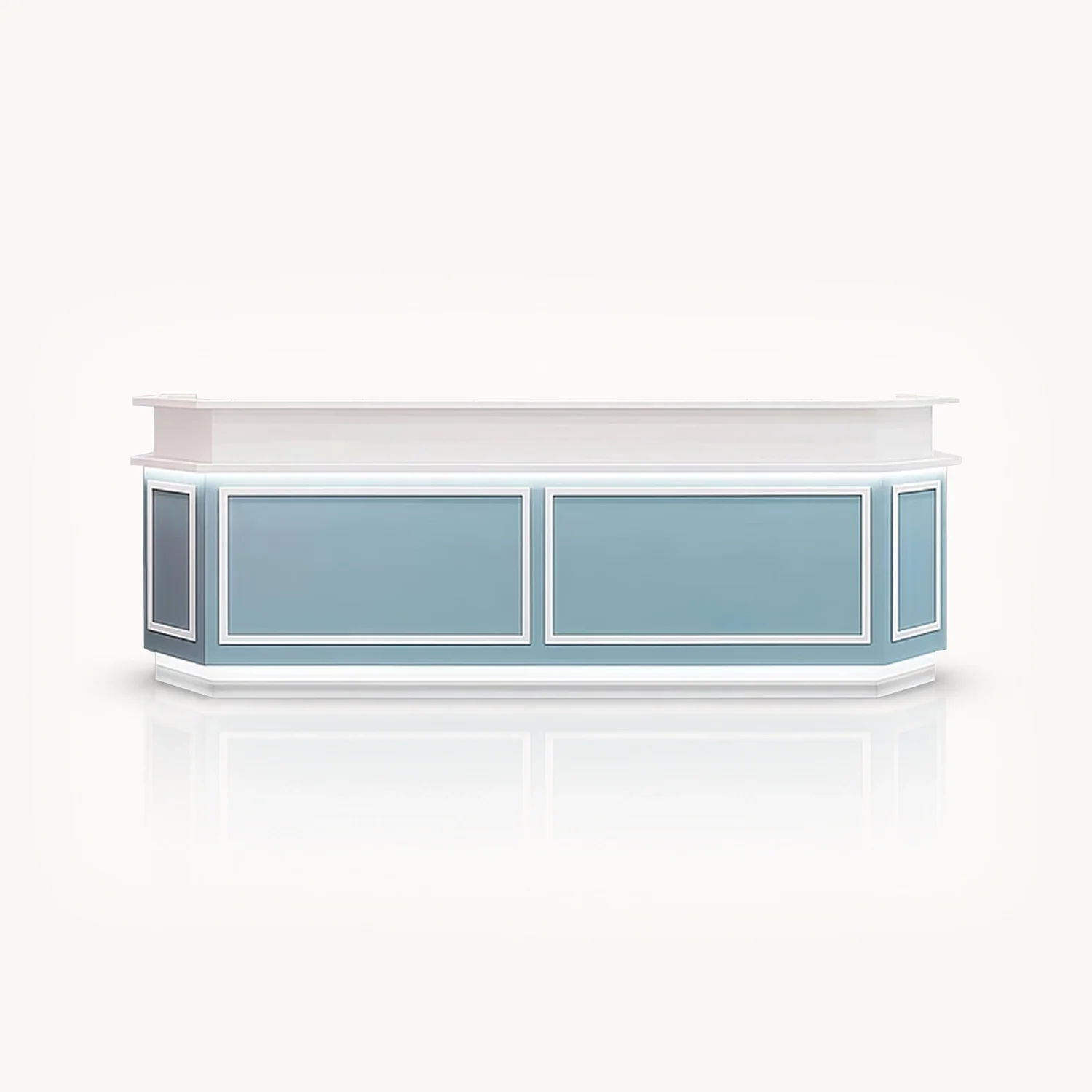 Rectangle Engineered Wood Reception Desk