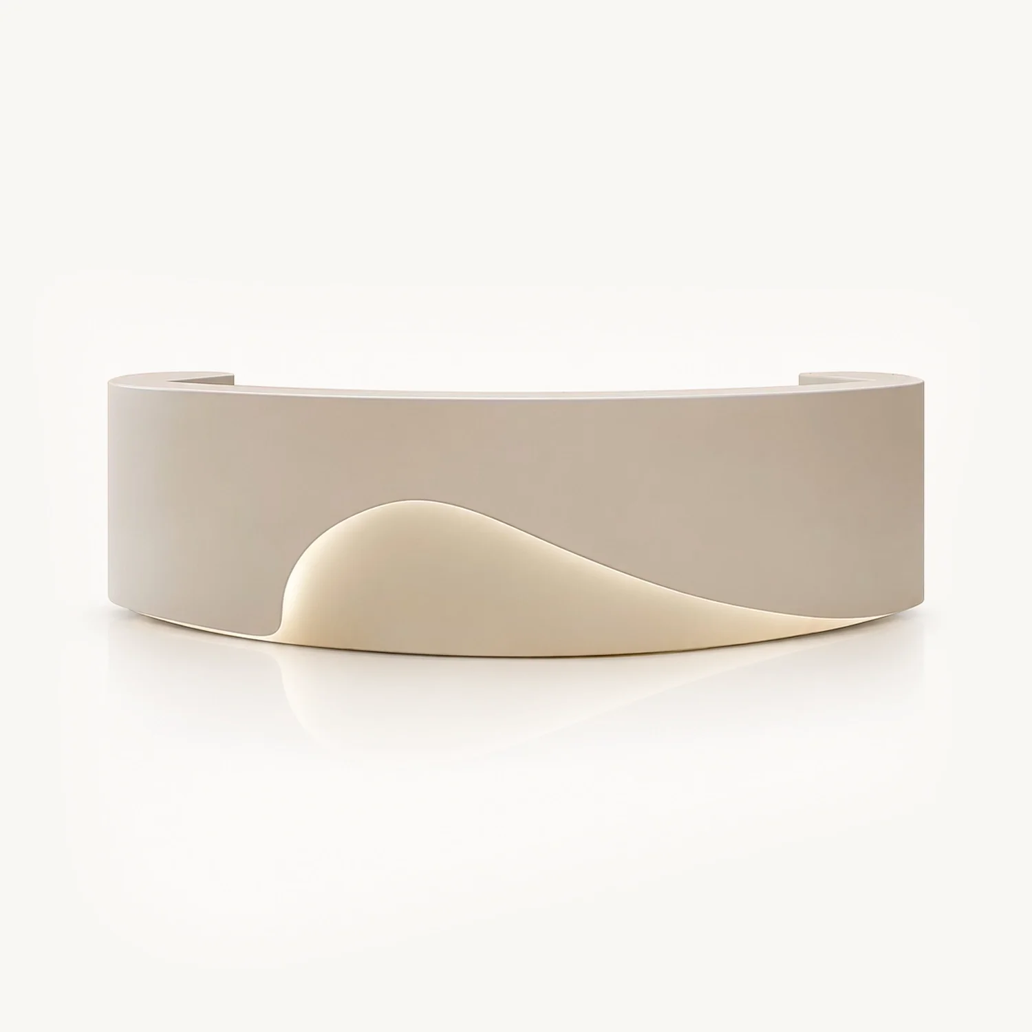 Curved Front Desk For Commercial Spaces