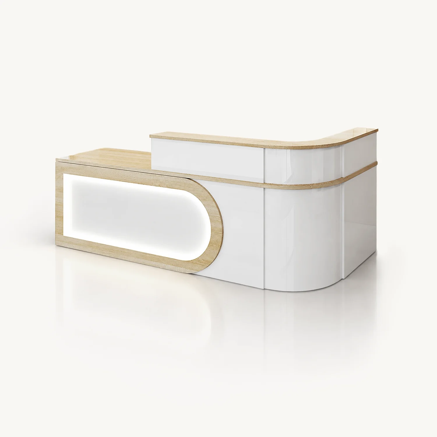 Commercial Curved Front Desk – Reception & Cashier Counter