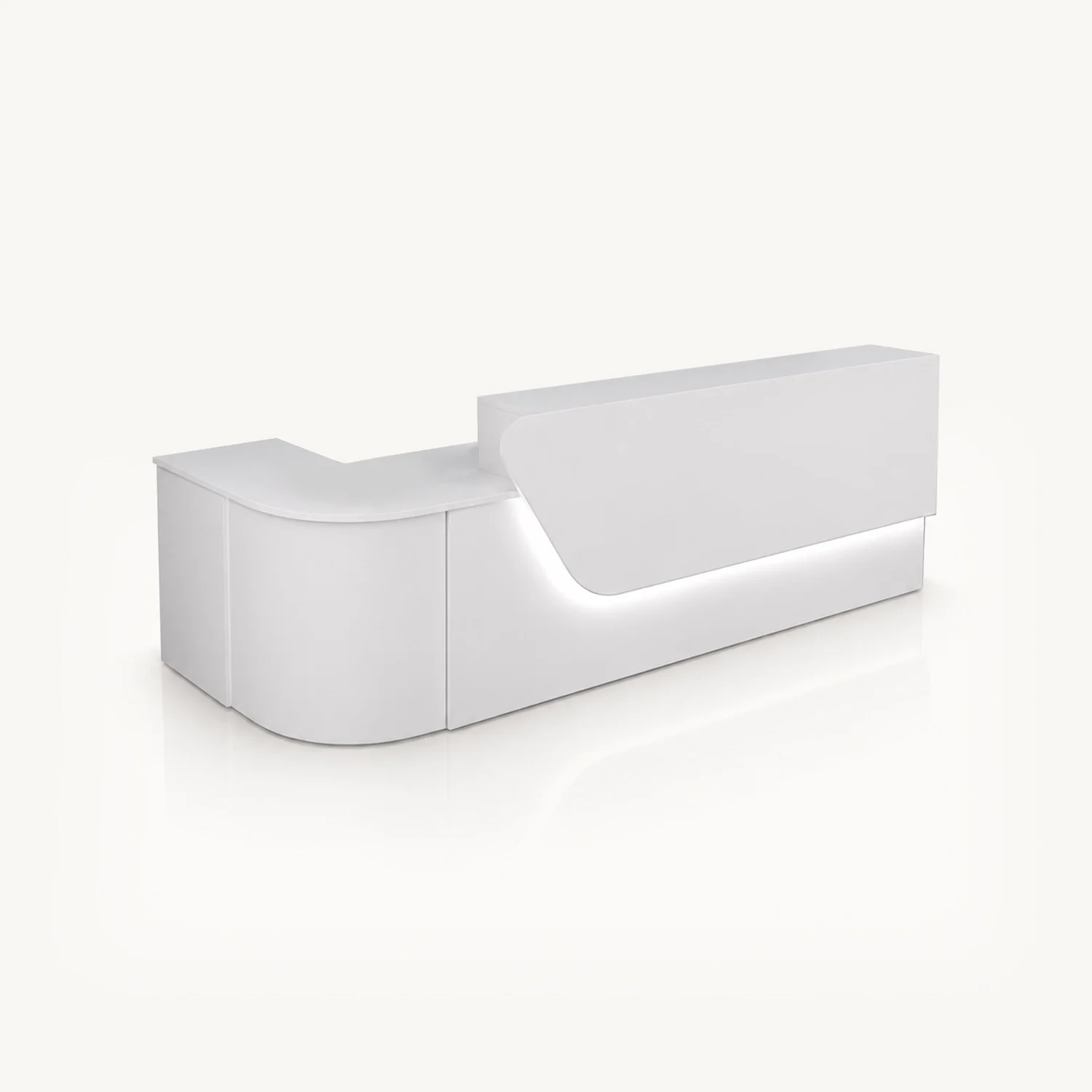 Small Curved Front Desk For Salon & Office Space